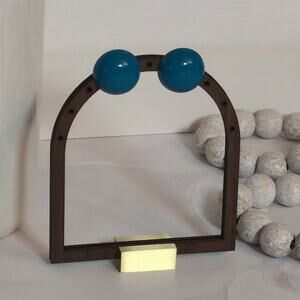 Colorful Vintage 1980s Cute As a Button Teal Blue Pierced Post Earrings